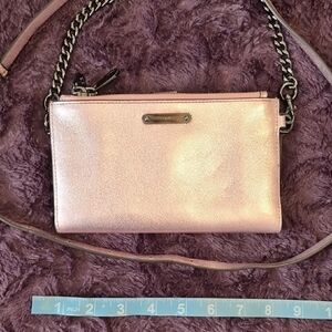Rebecca Minkoff Rose Metallic Crossbody Bag with Chain Strap